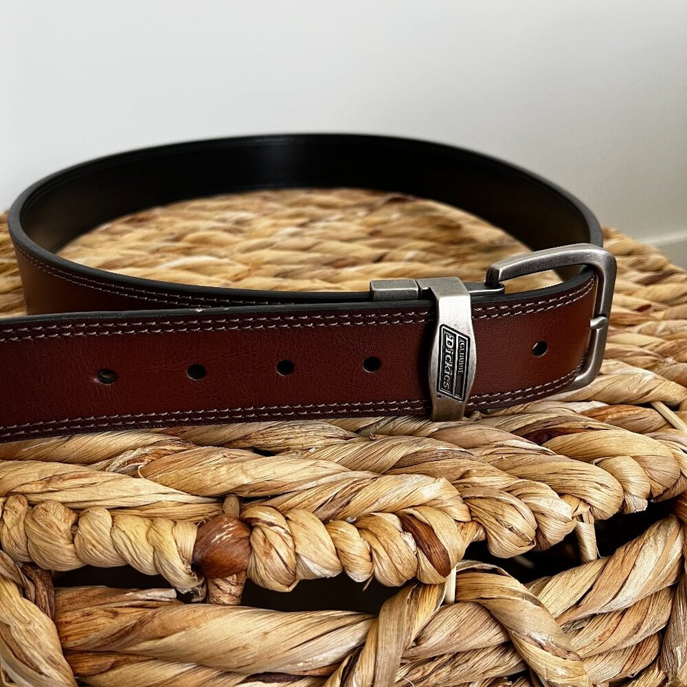 Like New Dickies Brown Leather Belt